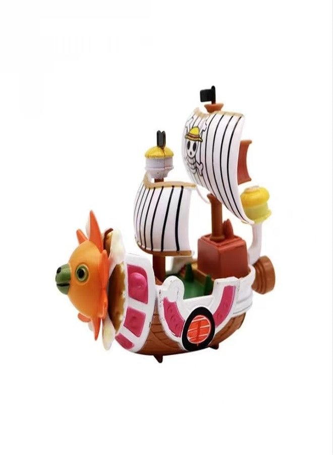 KENMA One Piece Thousand Sunny Ship Mokey D Luffy Ship Miniature Model Action Figure PVC Anime Figurine Merchandise Collectible Model Toy Statue - 10 Cms - Image 1